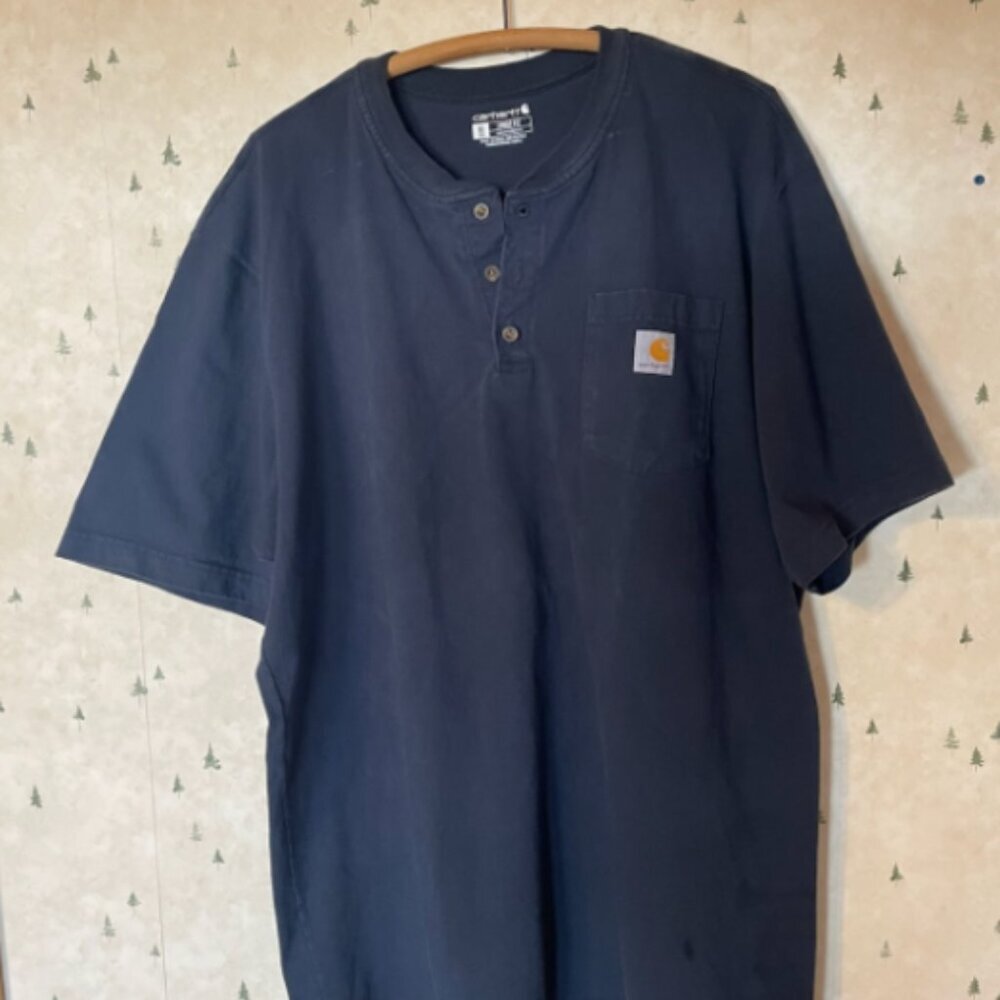 Carhartt Men's Short Sleeve Pocket Henley T-Shirt, Tall